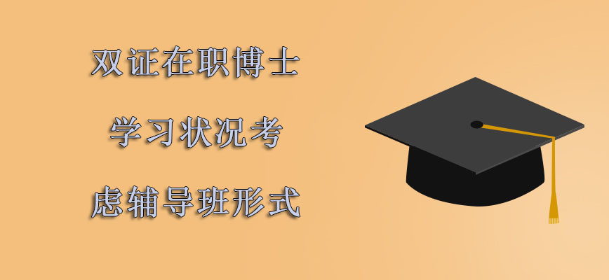 双证在职博士可以针对学习状况考虑辅导班的形式