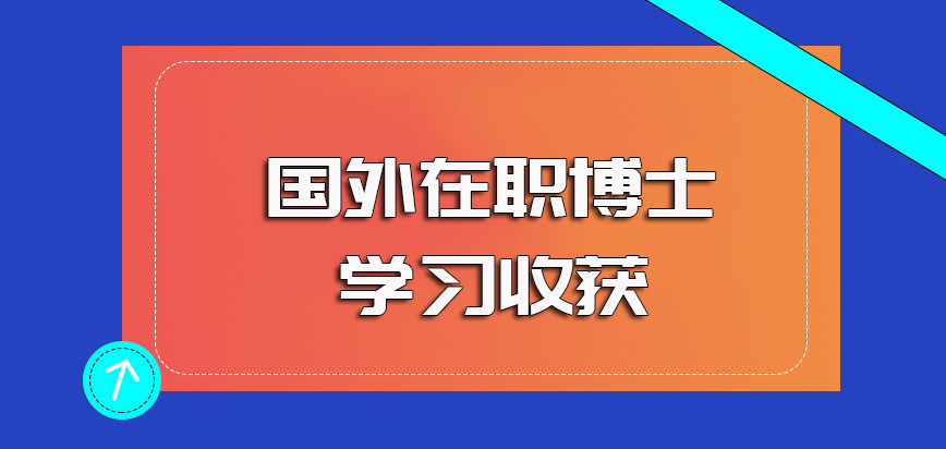 国外在职博士的报名基本要求介绍以及进校之后的学习收获