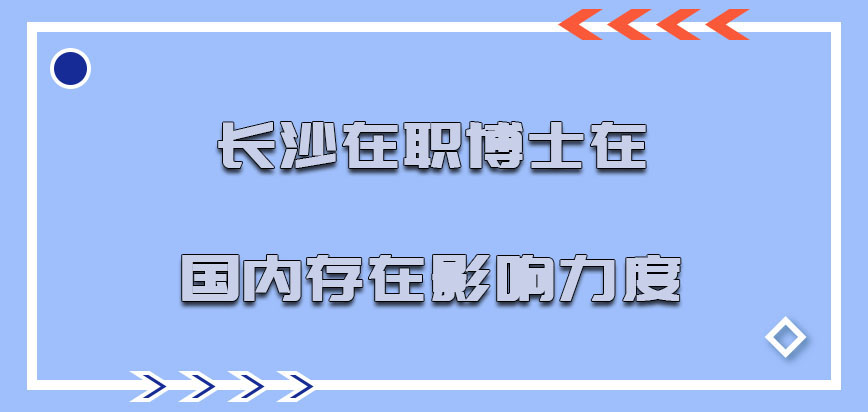 长沙在职博士在国内存在的影响力度怎么样