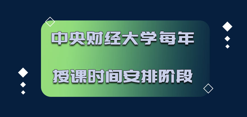 中央财经大学在职博士每年授课的时间安排什么阶段