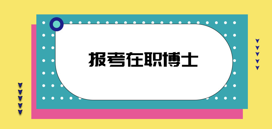 报考在职博士