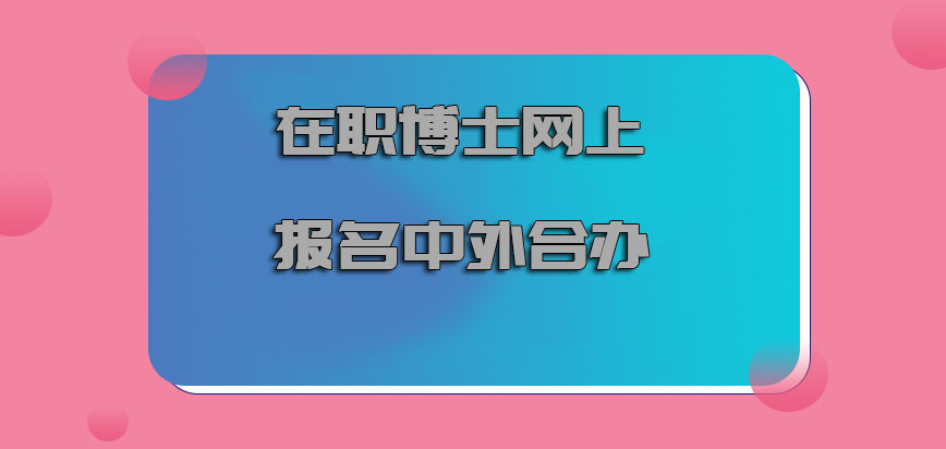 在职博士网上报名中外合办