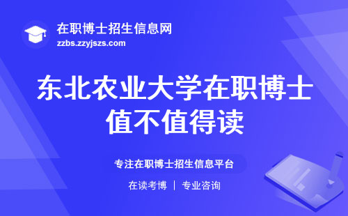 东北农业大学在职博士值不值得读，高要求在职博士报考条件