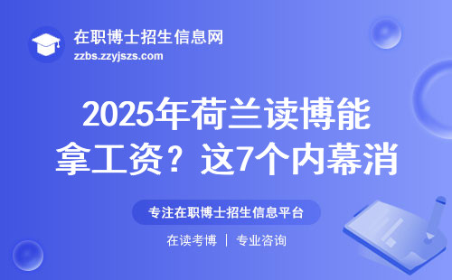 2025年荷兰读博能拿工资？这7个内幕消息你必须知道