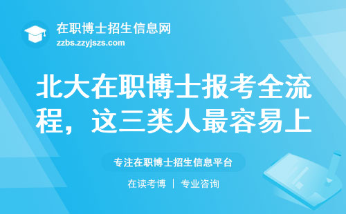 北大在职博士报考全流程，这三类人最容易上岸