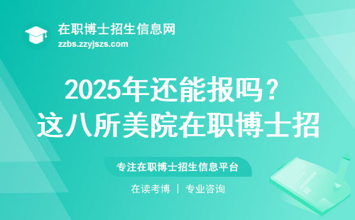 2025年还能报吗？这八所美院在职博士招生全摸底
