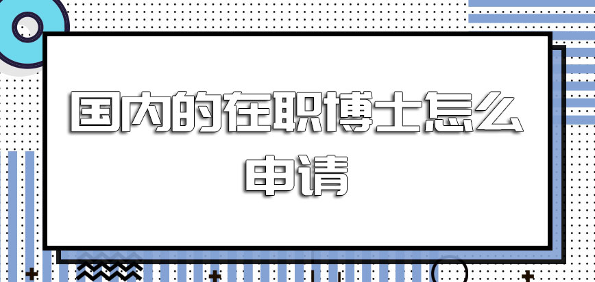 国内的在职博士怎么申请可以在网上直接注册吗