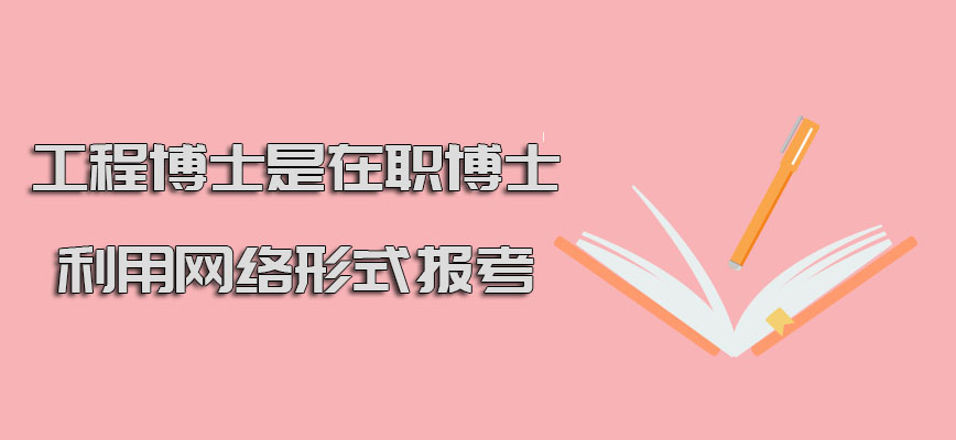 工程博士是在职博士可以利用网络的形式报考