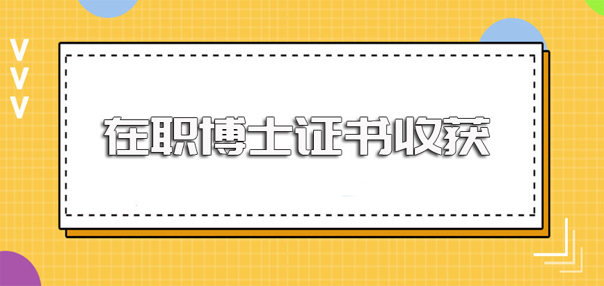 博士有在职的进修方式可以选择只不过不同的报考途径证书收获不同