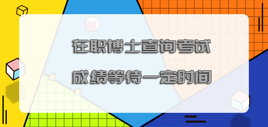 在职博士查询考试成绩需要等待一定的时间